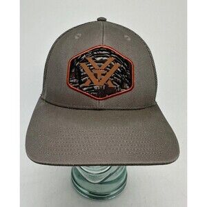 Vortex Hat Cap Snap Back Gray Camo Patch Mesh Trucker Hunting Mens Baseball
